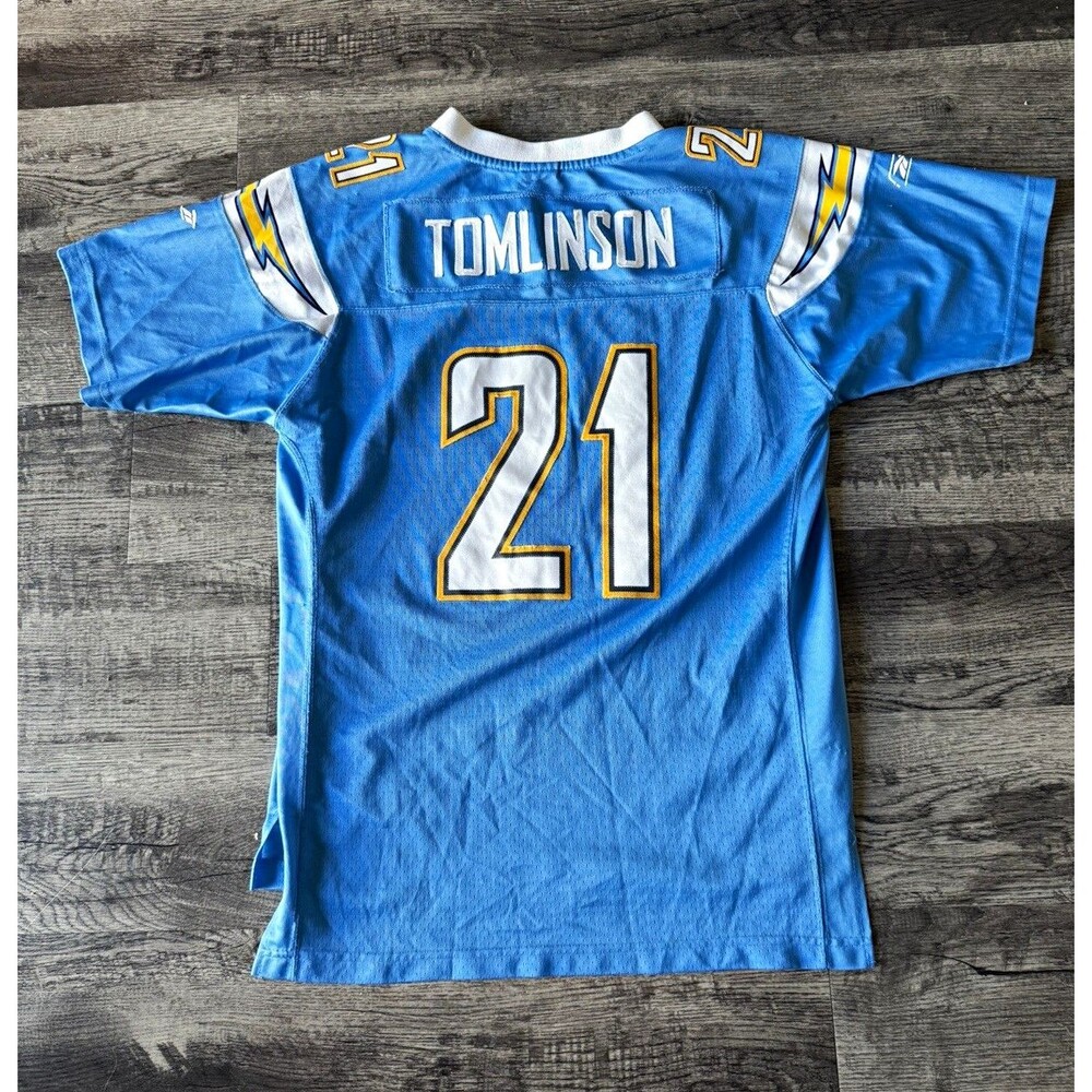 Vintage Reebok San Diego Chargers LaDainian Tomlinson Jersey 21 Powder Blue YXL